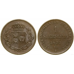 Niemcy, 1 sechsling, 1851, Altona