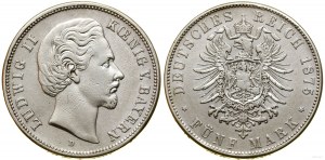Germany, 5 marks, 1875 D, Munich