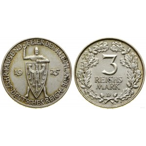 Niemcy, 3 marki, 1925 D, Monachium
