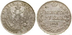 Russia, 1 ruble, 1842, St. Petersburg