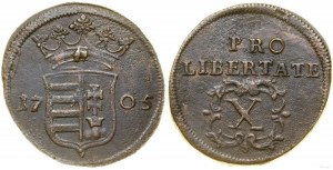 Hungary, 10 poltura, 1705