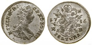 Hungary, poltura, 1756 PH / KB, Kremnica
