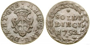 Italia, 10 soldi, 1792, Genova