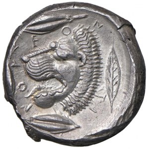 SICILIA Leontini - Tetradramma (circa 430-425 a.C.) Tes...