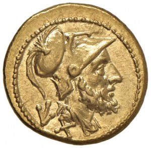 Anonymous - 60 Axes (211-208 BC) Helmeted head of Mars ...