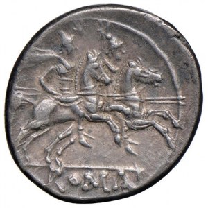 Anonime - Denario (dopo il 211 a.C.) Testa di Roma a d....