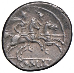 Anonymous - Denarius (after 211 B.C.) Head of Rome at d....