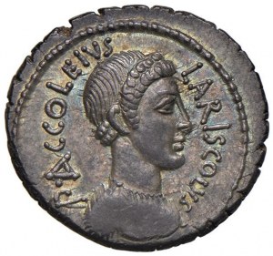 Accoleia - P. Accoleius Lariscolus - Denarius (43 BC) ...