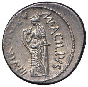 Acilia - Man. Acilius Glabrio - Denario (49 a.C.) Testa...