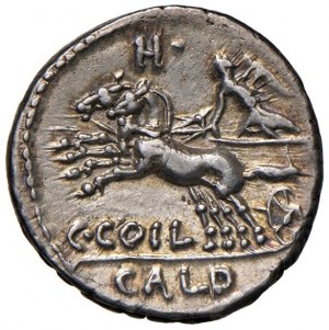 Coelia - C. Coilius Caldus - Denarius (104 B.C.) Head d...
