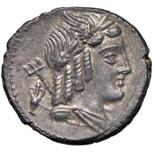 Julia - L. Julius Bursio - Denario (85 a.C.) Testa di A...