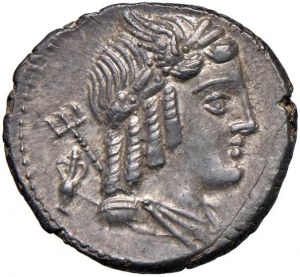 Julia - L. Julius Bursio - Denarius (85 B.C.) Head of A...