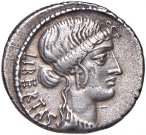 Junia - M. Junius Brutus - Denarius (54 B.C.) Head of the...