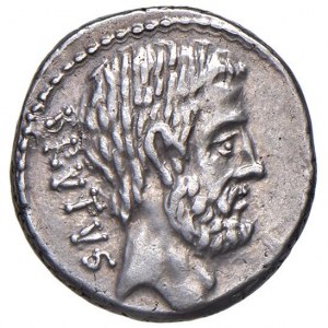 Junia - M. Junius Brutus - Denarius (54 B.C.) Head of L...