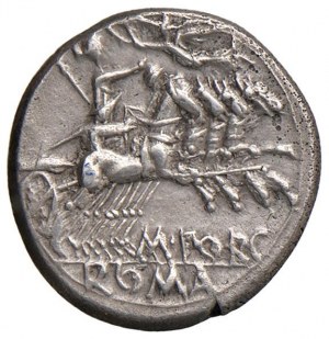 Porcia - M. Porcius Laeca - Denarius (125 B.C.) Head of...