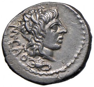 Porcia - M. Porcius Cato - Quinarius (89 B.C.) Head of the...