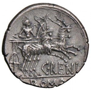 Renia - C. Renius - Denario (138 a.C.) Testa di Roma a ...