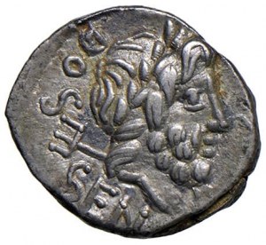 Rubria - L. Rubrius Dossenus - Quinarius (87 B.C.) Head...