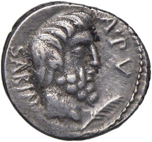 Tituria - L. Titurius - Denarius (89 B.C.) Head of Tazi...