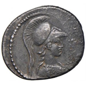 Vibia - C. Vibius Varus - Denario (42 a.C.) Busto elmat...