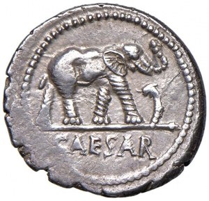 Caesar (+ 44 BC) Denarius (49-48 BC) Elephant andant...