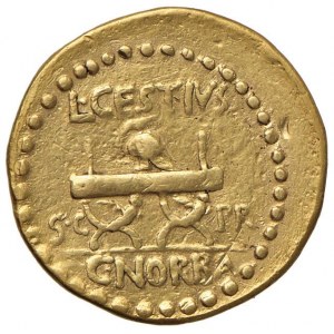 L. Cestius, C. Norbanus - Aureo (43 a.C.) Busto dell'Af...