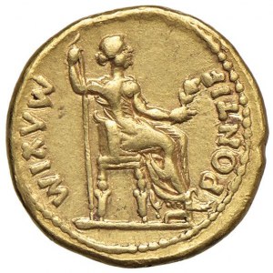 Tiberius (14-37) Aureus - Laureate head right - R/ Li...