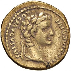 Tiberius (14-37) Aureus - Laureate head right - R/ Li...