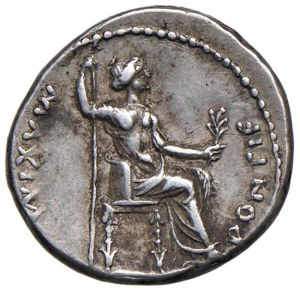 Tiberius (14-37) Denarius - Laureate head right - R/ ...
