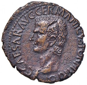 Caligula (37-41) Axis - Head to s. - R/ Vesta seated at ...