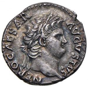 Nerone (54-68) Denario - Testa laureata a d. - R/ La Sa...
