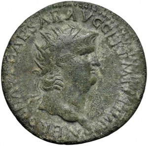Nero (54-68) Dupondius - Radiate head to r. - R/ Rome ...