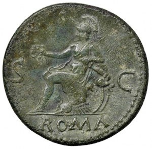 Nero (54-68) Dupondius - Radiate head to r. - R/ Rome ...