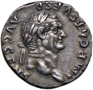 Vespasian (69-79) Denarius - Laureate head right - R/ L...