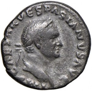 Vespasian (69-79) Denarius - Laureate head right - R/ L...
