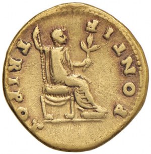 Titus (79-81) Aureus - Laureate head r. - R/ The emperat...