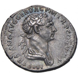 Traiano (98-117) Denario - Testa laureata a d. - R/ Mar...