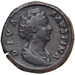 Faustina I (moglie di Antonino Pio) Sesterzio - Busto a...