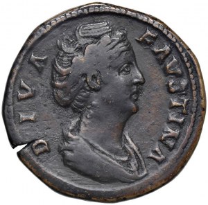 Faustina I (wife of Antoninus Pius) Sestertius - Bust in...