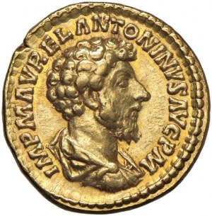 Marcus Aurelius (161-180) Aureus - Buste à droite - R/ Le ...