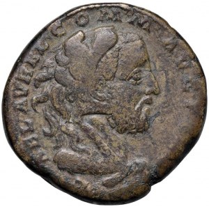 Commodo (180-192) Sesterzio - Testa avvolta nella pelle...