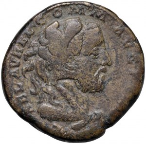 Commodus (180-192) Sestertius - Head wrapped in skin...