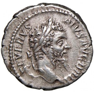Settimio Severo (193-211) Denario - Testa laureata a d....