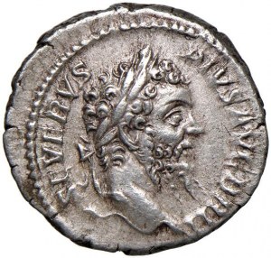 Septimius Severus (193-211) Denár - Vavřínová hlava na d....