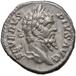Septimius Severus (193-211) Denarius - głowa w laurze na d....