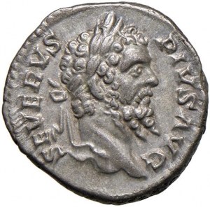 Septimius Severus (193-211) Denár - Vavřínová hlava na d....