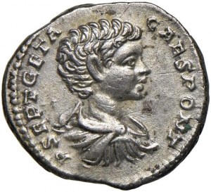 Geta (211-215) Denarius - Bust to r. - R/ The Security s...