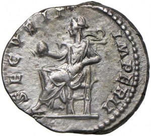 Geta (211-215) Denarius - Bust to r. - R/ The Security s...