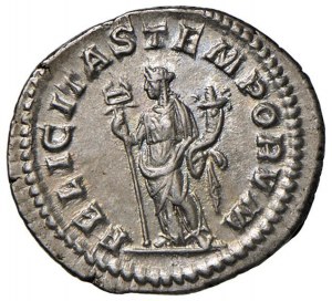 Macrinus (217-218) Denarius - Laureate bust r. - R/ The...