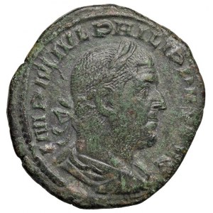 Filippo I (244-249) Sesterzio - Busto laureato a d. - R...